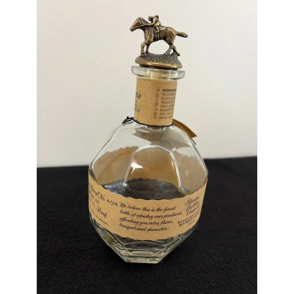 Blanton's Single Barrel Bourbon Whisey Empty Bottle Stopper Ltr O 750ml Unrinsed